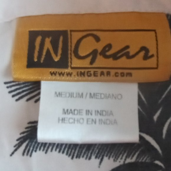 INGear Hawaiian palm tree patterned lightweight short sleeve Shirt size M - Picture 6 of 7